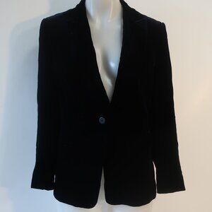 Womens Strenesse Black Velour One Button Blazer 2